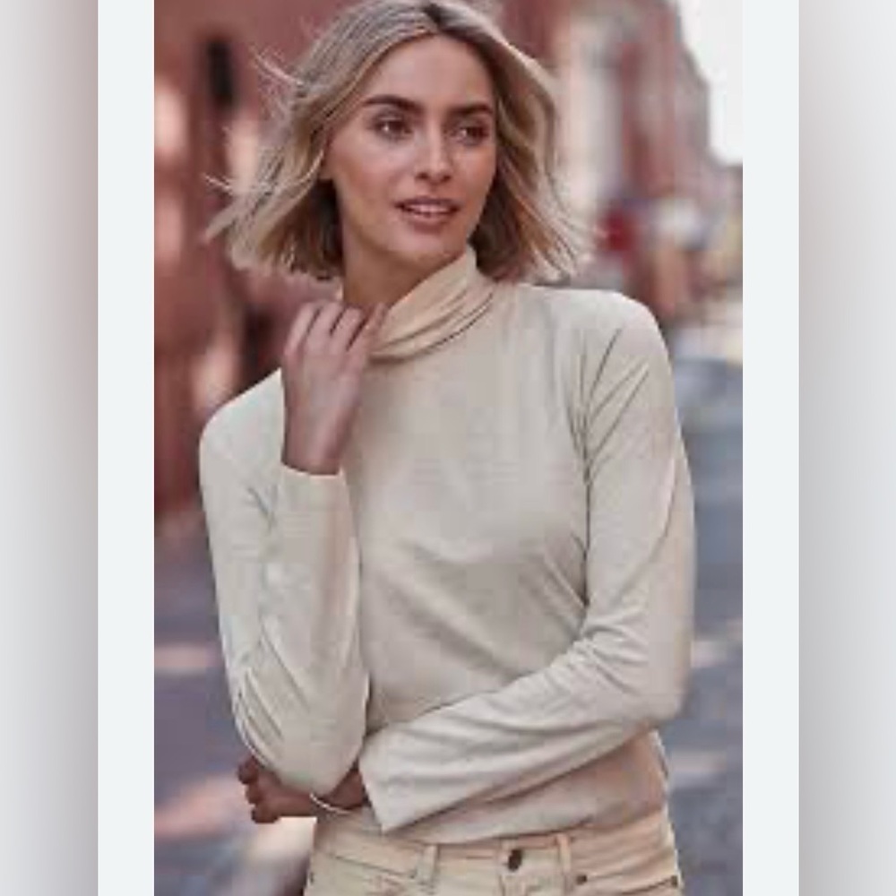 J. Jill Women’s Essential Turtleneck Top Yellow Size XL